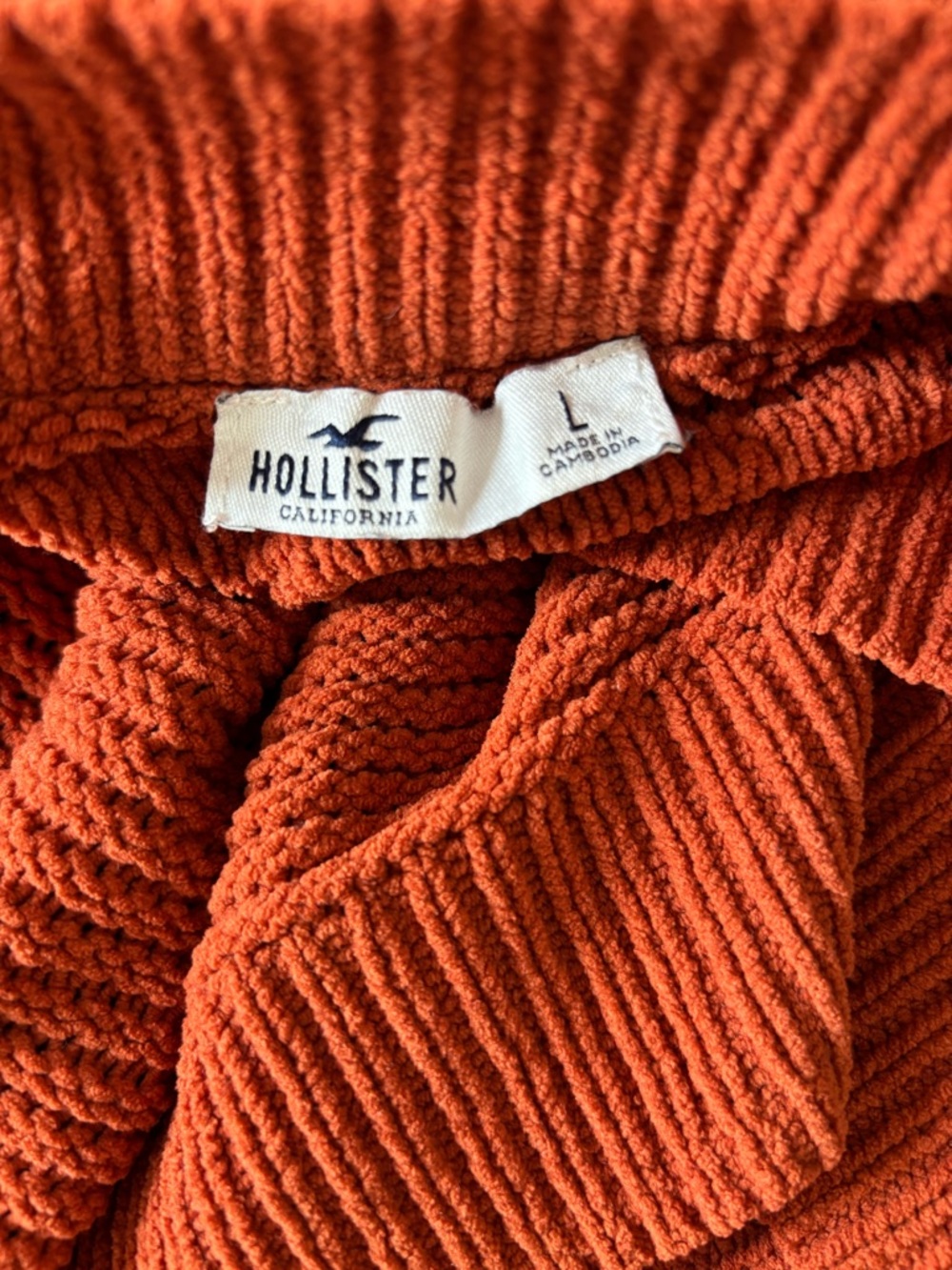 Hollister Rust Ribbed Turtleneck Sweater - Picture 2 of 4